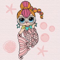 Tablou pe numere Ideyka L.O.L. Surprise! Mermaids Neon QT 40х40cm (KHO6264)