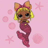 Tablou pe numere Ideyka L.O.L. Surprise! Mermaids Queen Bee 40х40cm (KHO6265)