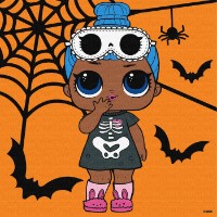 Tablou pe numere Ideyka L.O.L. Surprise! Sleepy Bones 25х25cm (KHO1332)