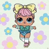 Tablou pe numere Ideyka L.O.L. Surprise! Spring Bling Dawn 40х40cm (KHO1101)