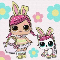 Tablou pe numere Ideyka L.O.L. Surprise! Spring Bling Hops with Kittea 40х40cm (KHO1102)