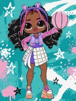 Tablou pe numere Ideyka L.O.L. Surprise! Tweens Skate Dance Hoops Cutie 30х40cm (KHO1211)