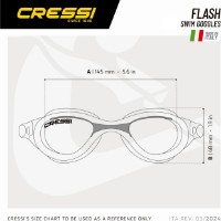 Ochelari înot Cressi Flash Grey/Orange (DE2023581) imaginea #5 — magazin online Desire.md