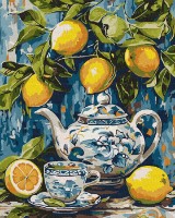 Tablou pe numere Ideyka Lemons And Ceramics 40x50cm (KHO5753) 