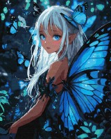 Tablou pe numere Ideyka Magic Butterflies With Extra Metallic Paints 40x50cm (KHO8561) 
