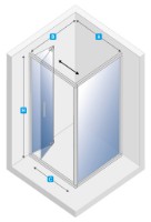 Душевая кабина New Trendy Alta D-0088A/D-0078B 90x80x195 Folding (10837) фото №6 — интернет-магазин Desire.md