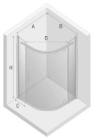 Cabină de duș New Trendy New Komfort K-0435 90x90x195 Hinged (10847) imaginea #5 — magazin online Desire.md