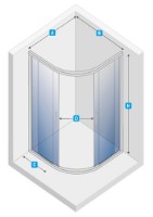 Душевая кабина New Trendy New Praktic K-0302 2D 90x90x190 Sliding (10841) фото №6 — интернет-магазин Desire.md