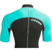 Costum neopren Cressi Lido Shorty Wetsuit 2mm Black/Aquamarine S/2 (LV457002) imaginea #2 — magazin online Desire.md