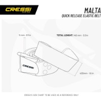 Curea de scufundare și snorkeling Cressi Malta Rubber Black (TA626010) imaginea #10 — magazin online Desire.md