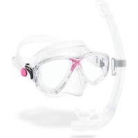 Masca si tub pentru înot Cressi Marea + Gamma Combo Clear/Pink (DM1000054)