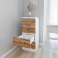 Комод Smartex Т1 50cm White/Dark Oak фото №2 — интернет-магазин Desire.md