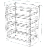Комод Smartex Т1 70cm Graphite/Light Oak фото №2 — интернет-магазин Desire.md