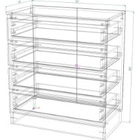 Comodă Smartex Т1 80cm Graphite/Light Oak imaginea #3 — magazin online Desire.md