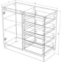 Comodă Smartex Т2 100cm Ivory/Light Oak imaginea #2 — magazin online Desire.md