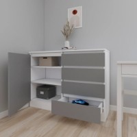 Comodă Smartex Т2 80cm White/Graphite imaginea #2 — magazin online Desire.md