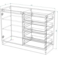 Comodă Smartex Т2 120cm Graphite/Light Oak imaginea #3 — magazin online Desire.md