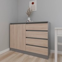 Comodă Smartex Т2 120cm Graphite/Light Oak