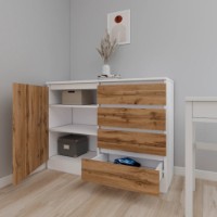 Comodă Smartex Т2 120cm White/Dark Oak imaginea #2 — magazin online Desire.md