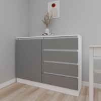 Comodă Smartex Т2 120cm White/Graphite