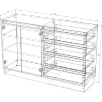 Comodă Smartex Т2 140cm Graphite imaginea #2 — magazin online Desire.md