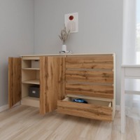 Comodă Smartex Т2 140cm Ivory/Dark Oak imaginea #3 — magazin online Desire.md