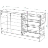 Комод Smartex Т2 160cm Ivory/Light Oak фото №3 — интернет-магазин Desire.md