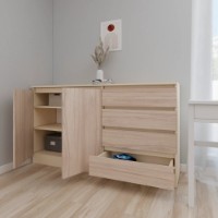 Комод Smartex Т2 160cm Ivory/Light Oak фото №2 — интернет-магазин Desire.md