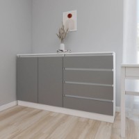 Comodă Smartex Т2 160cm White/Graphite