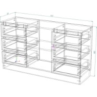 Комод Smartex Т3 140cm Ivory/Light Oak фото №3 — интернет-магазин Desire.md