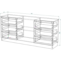 Comodă Smartex Т3 180cm Ivory/Light Oak imaginea #3 — magazin online Desire.md