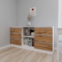 Comodă Smartex Т3 160cm White/Dark Oak