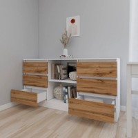 Comodă Smartex Т3 160cm White/Dark Oak imaginea #2 — magazin online Desire.md