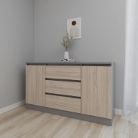 Comodă Smartex Т4 120cm Graphite/Light Oak imaginea #1 — magazin online Desire.md