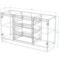 Comodă Smartex Т4 140cm White/Graphite imaginea #2 — magazin online Desire.md