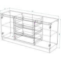 Comodă Smartex Т4 160cm Graphite/Light Oak imaginea #2 — magazin online Desire.md