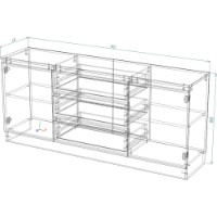 Comodă Smartex Т4 180cm Ivory/Dark Oak imaginea #3 — magazin online Desire.md