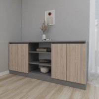 Dulăpior Smartex Т5 160cm Graphite/Light Oak imaginea #1 — magazin online Desire.md
