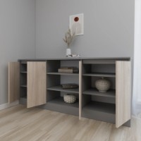 Dulăpior Smartex Т5 180cm Graphite/Light Oak imaginea #2 — magazin online Desire.md