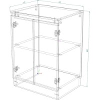 Dulăpior Smartex Т8 60cm White/Graphite imaginea #2 — magazin online Desire.md
