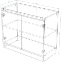 Dulăpior Smartex Т8 100cm Graphite/Light Oak imaginea #3 — magazin online Desire.md