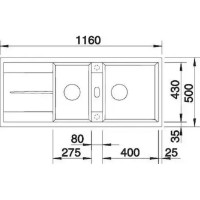 Chiuvetă de bucătărie Blanco Metra 8S (517357) imaginea #2 — magazin online Desire.md