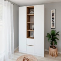 Dulap Smartex N14 120cm White/Dark Oak imaginea #1 — magazin online Desire.md