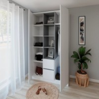Dulap Smartex N14 120cm White/Graphite imaginea #2 — magazin online Desire.md