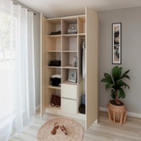 Dulap Smartex N14 140cm Ivory/Light Oak imaginea #3 — magazin online Desire.md