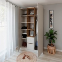Dulap Smartex N14 140cm Kashemir/Dark Oak imaginea #2 — magazin online Desire.md