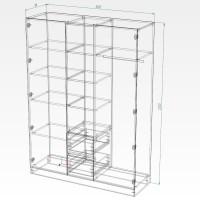 Dulap Smartex N14 160cm Kashemir/Dark Oak imaginea #3 — magazin online Desire.md