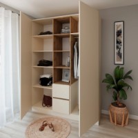Dulap Smartex N14 160cm Ivory/Dark Oak imaginea #3 — magazin online Desire.md