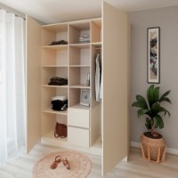 Dulap Smartex N14 160cm Ivory/Light Oak imaginea #2 — magazin online Desire.md