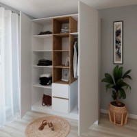 Dulap Smartex N14 160cm White/Dark Oak imaginea #3 — magazin online Desire.md